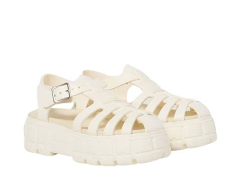 platform miu miu|Ivory Eva Platform Cage Sandals .